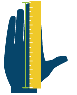 Work glove sizing guide step 2