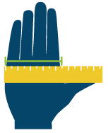 Work glove sizing guide step 3